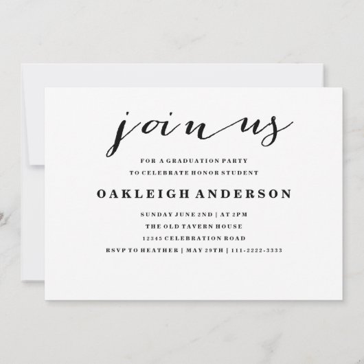 Chic manuscrit | Classe de 2e Faire-part 2016 (Dos)