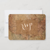 Chic  Map Destination Wedding RSVP (Voorkant)