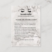 Chic Marble Eyelash Browbar Instructies voor nazor Visitekaartje (Voorkant)