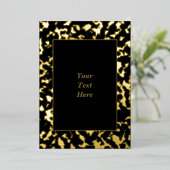Chic Marble Gold Foil Blank Invitation Kaart (Staand Voorkant)