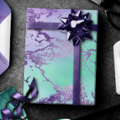 Chic Marble | Paars lavendel en mintgroen Cadeaupapier