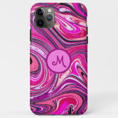 Chic Marble Swirl Monogram Case-Mate iPhone Case (Achterkant)