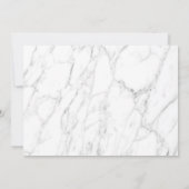 Chic marbre blanc pierre enregistrer la carte mari (Dos)