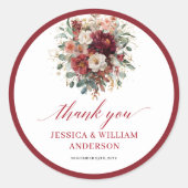 Chic Mariage Autocollant Design Eucalyptus Bourgog (Devant)