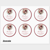 Chic Mariage Autocollant Design Eucalyptus Bourgog (Feuille)