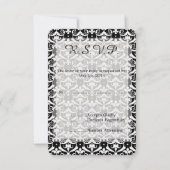 Chic Mariage damassé RSVP (Devant)