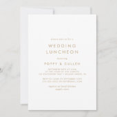 Chic Mariage de typographie or Luncheon Invitation (Devant)