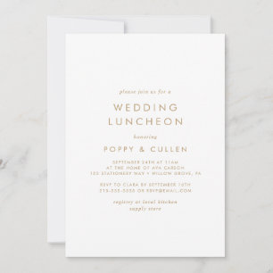 Chic Mariage de typographie or Luncheon Invitation