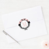 Chic Mariage français Monogram M Damask Étiquette  (Enveloppe)