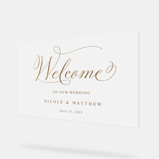 Chic Mariage Gold Welcome Style Frosted (Angle)