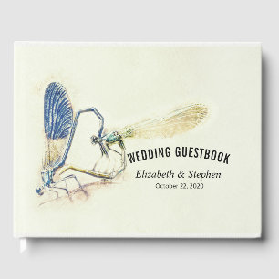 Chic Mariage Livre d'or Dragonfly Mating Love Hear