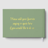 Chic Mariage moderne Sage Green Gold Foil Hardcove (Verso)