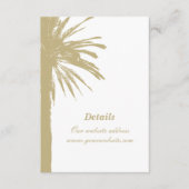 Chic mariage plage petites cartes d'enceinte verti (Devant)