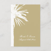 Chic mariage plage petites cartes d'enceinte verti (Dos)