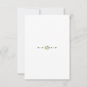 Chic Mariage RSVP cadre doré floral blanc vert (Dos)