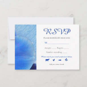 Chic Mariage RSVP Orchidées Aquarelle Bleue Tropic