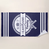 Chic Marine Corde nautique Serviette de plage pers (Devant)