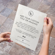 Chic Marmer Aangepast Zakelijk Logo & Sociale Medi