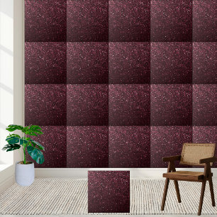 Chic Maroon Glitter Shimmering Floor Backsplash Tegeltje