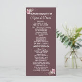 Chic Marsala Maroon Floral Aquarelle Programme (Debout devant)