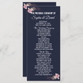 Chic Marsala Maroon Floral Navy Programme Bleu (Devant / Derrière)