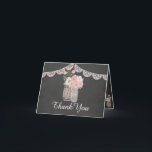 Chic Mason Jar & Chalkboard Carte de remerciements<br><div class="desc">Produits correspondants dans le magasin Little Bayleigh !</div>