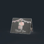 Chic Mason Jar & Chalkboard Carte de remerciements<br><div class="desc">Produits correspondants dans le magasin Little Bayleigh !</div>