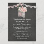 Chic Mason Jar & Chalkboard Faire-part de mariage<br><div class="desc">Les produits correspondants dans le Little Bayleigh Store!</div>