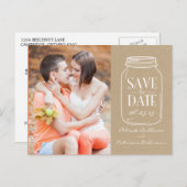  Chic Mason Jar sparen het Briefkaart van de Datum (Voorkant / Achterkant)