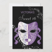 Chic Masquerade Carnaval Annival Invitation (Dos)