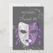 Chic Masquerade Carnaval Annival Invitation (Dos)