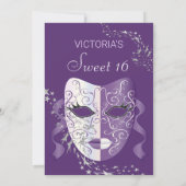 Chic Masquerade Carnaval Annival Invitation (Dos)