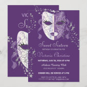 Chic Masquerade Carnaval Annival Invitation (Devant / Derrière)