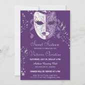 Chic Masquerade Carnival Birthday Uitnodiging (Voorkant)