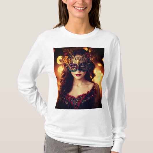 Chic Masquerade design T-shirt (Devant)
