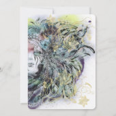 Chic Masquerade Gold Quinceañera Party Invitation (Dos)