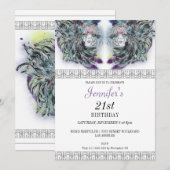 Chic Masquerade Masques Masques Invitation Anniver (Devant / Derrière)