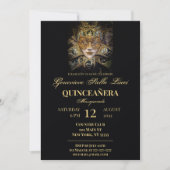 Chic Masquerade Quinceañera Party Invitation (Devant)