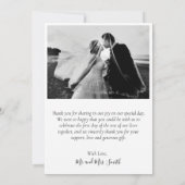 Chic Mauve Elegant Script 3 Photo Collage Wedding Bedankkaart (Achterkant)