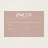 Chic Mauve Voucher Certificat cadeau (Dos)