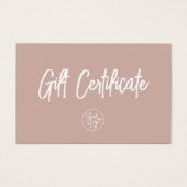 Chic Mauve Voucher Certificat cadeau (Devant)