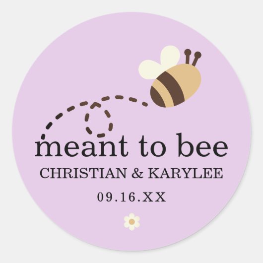 Chic Meant to bee Wedding Ronde Sticker (Voorkant)