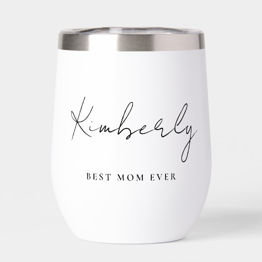 Chic Meilleur Maman jamais Script Monogramme (Arrière)