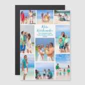 Chic Mele Kalikimaka Family Photo Collage Magnet (Devant / Derrière)