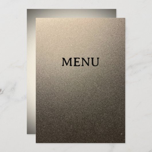 Chic Menu (Devant / Derrière)