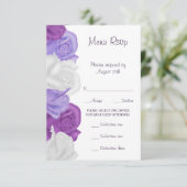 Chic Menu de Mariage avec Roses Héritières RSVP (Debout devant)