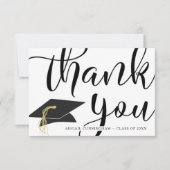 Chic MERCI de script noir blanc carton (Devant)