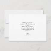 Chic MERCI de script noir blanc carton (Dos)