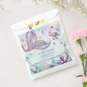 Chic Mermaid Tail onder Zee Birthday Party Bedankzakje (Gezegeld)