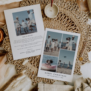 Chic Merry Christmas Year In Review 5 Photo Feestdagenkaart